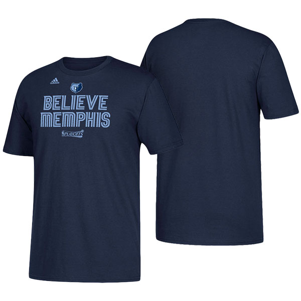 Men's  Memphis Grizzlies Fanatics Branded 2017 NBA Playoffs Participant Drive Navy T-shirt